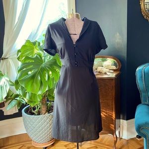 Sheer black pleated dress Old Navy XL